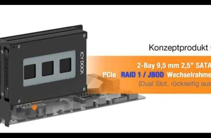 CP152-1: Dual-Slot PCIe Adapter mit RAID und JBOD Funktionen (Foto: Cremax Europe GmbH)